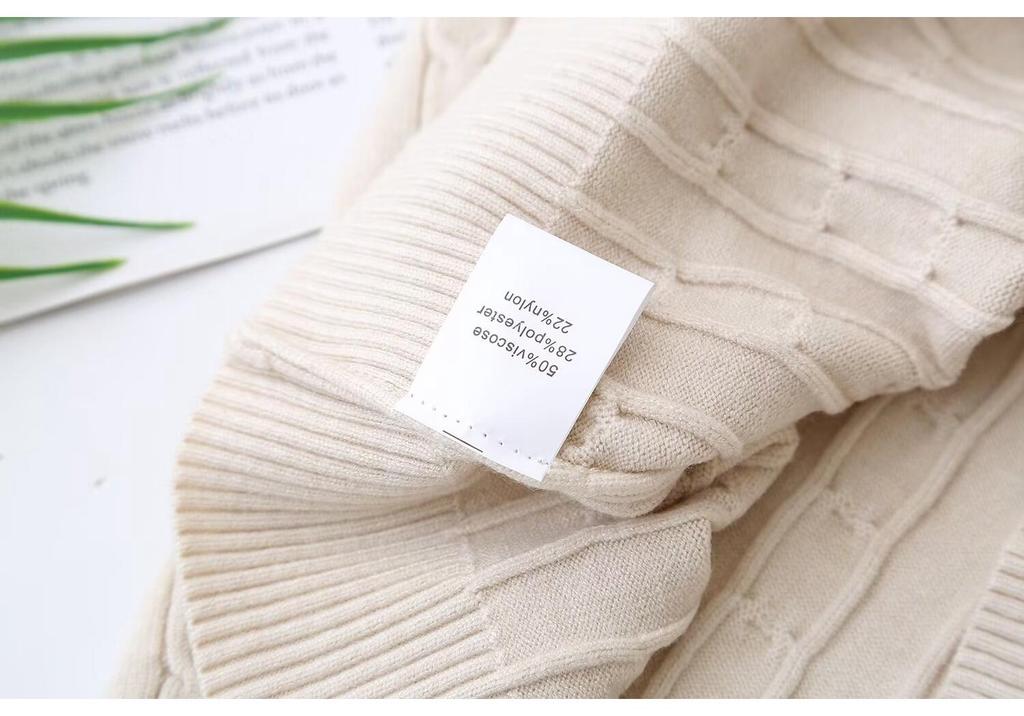 2026 Spring Korean V-neck Cable Knit Vest: Women's Plus Size Sleeveless College Style Layering Tank Top Shrug