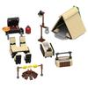 Tidal Camping Picnic Theme Building Blocks: Campsite Tent, Campfire, Table - Lego Compatible.