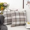 Retro Checkered Cushion Cover Machine Washable Throw Pillow Cover Decorative Pillow Cover with Invisible Zipper for Sofa Couch Home Bedroom Decor