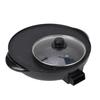2 i 1 Non Stick elektrisk grill og varm gryte med glasslokk