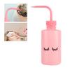 Eyelash Cleansing Bottle with Curved Nozzle 250ml Eyebrow Makeup Removal & Lash Care Tool Refillable Squeeze Bottle for Beauty Salon Home Use