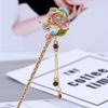 Fashion Painted Court Retro Hairpin Disc Hair Fringed Step Hairpin Rose Versatile Temperament Headgear