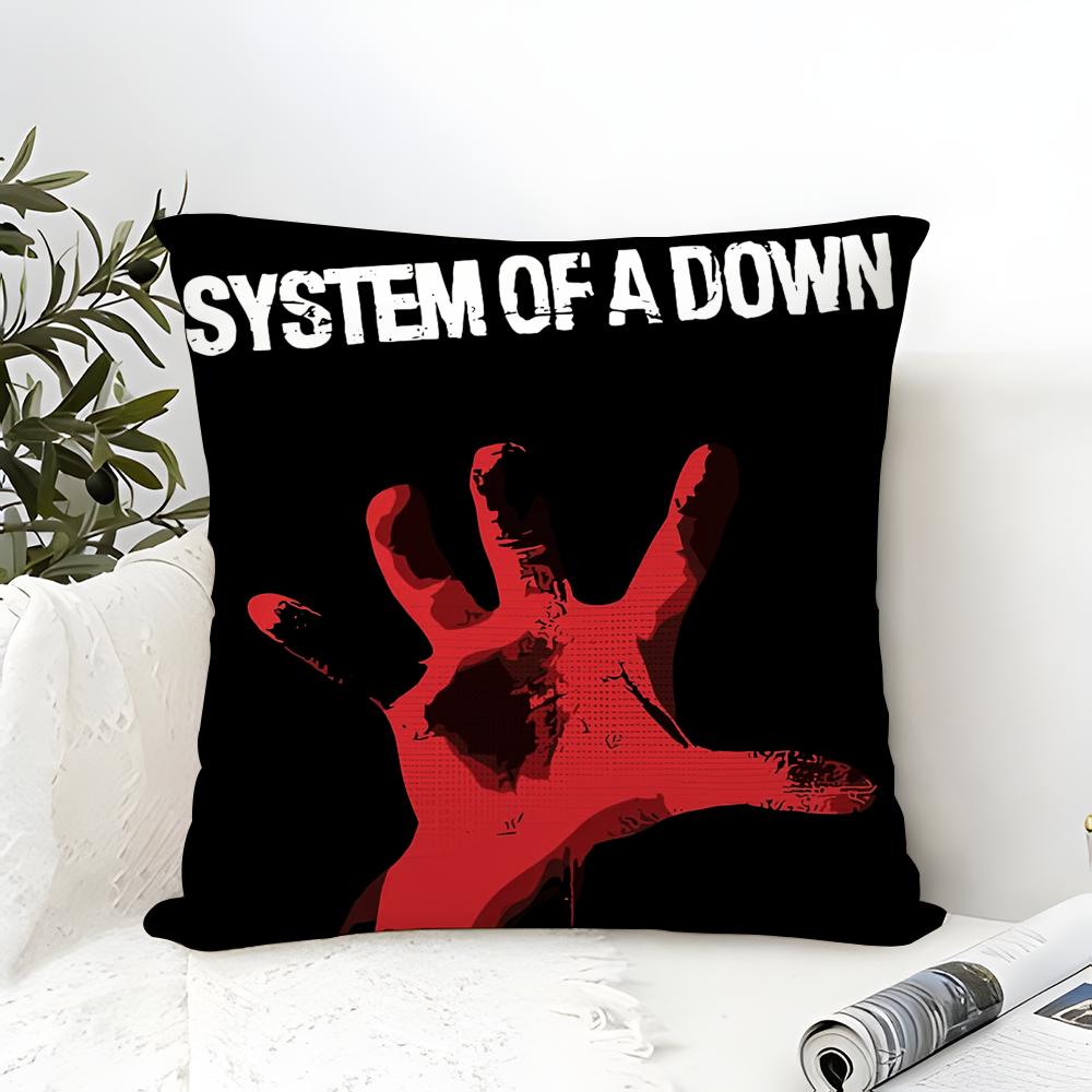 Metal Band System of a Down Pillow Case Cotton Linen Fabric Square Zipper Pillowcase Home Decorative Living Room