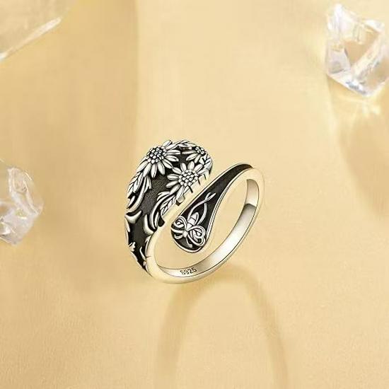 Bohemian Sunflower Adjustable Vintage Women's Ring