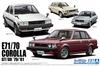Aoshima Bunka Kyozai Scale The Model Car Series 71 Toyota Corolla Sedan 1979 Plastic Model 1/24 No. E71/70 GT/DX