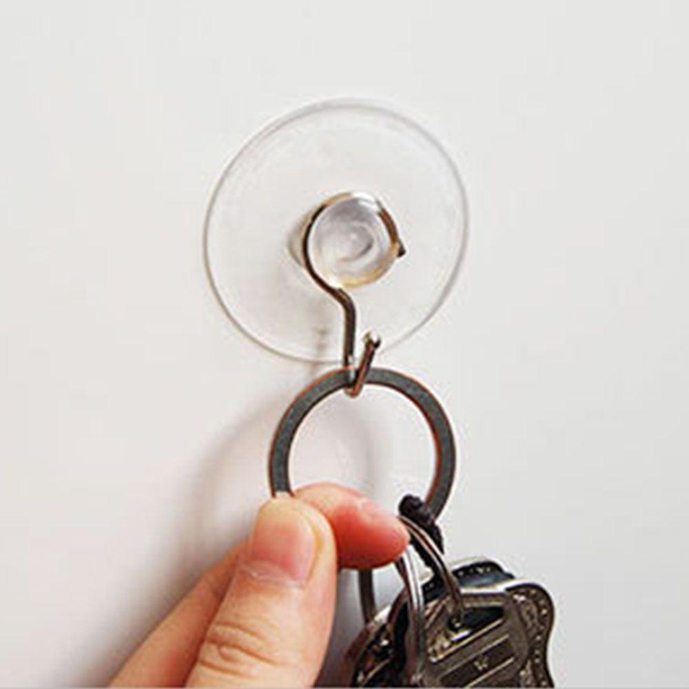 10Pcs/set Bathroom Home Glass Hangers Rubber Wall Hook Transparent Suction Cup Sucker