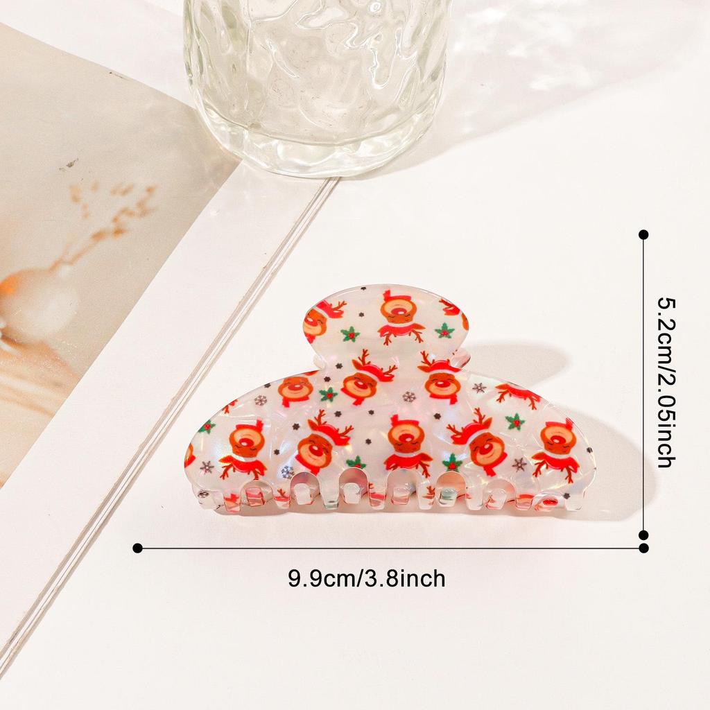 Zhuyao Christmas Large Claw Hair Clip - Festive Women's Shark Clip