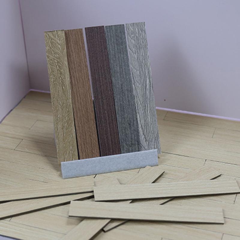 10PCS Mini Floor Boards Dollhouse Floor Tiles Miniature Wooden Flooring For 1:12 Doll House Furniture Wall Floor Decor