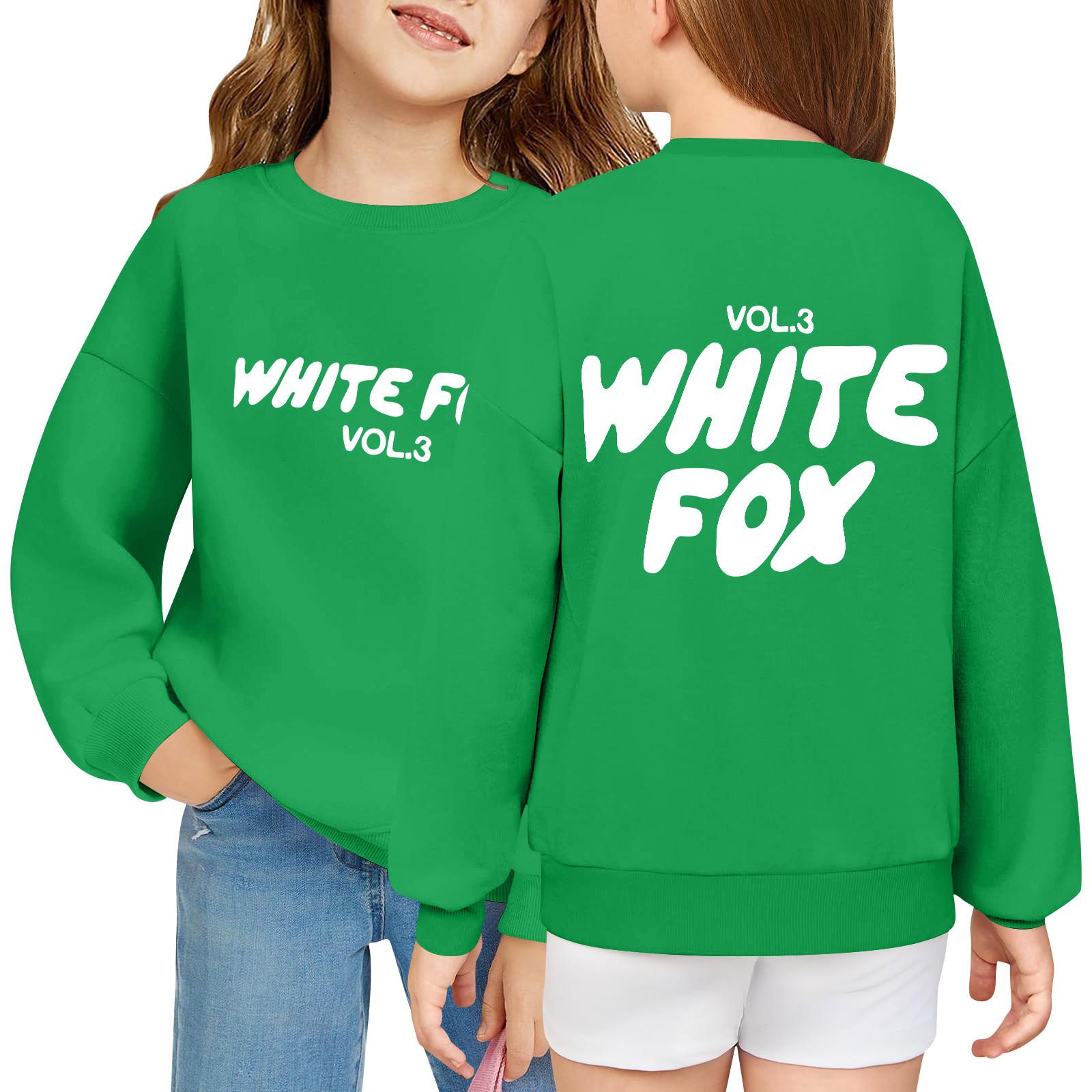 

Детский пуловер свободного кроя с длинным рукавом, с принтом букв и круглым вырезом 160