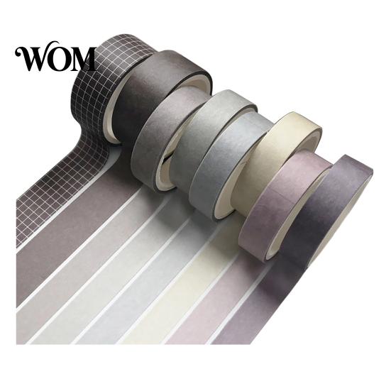 Washi Tape Set 8 Rollen Set, Dekorative Sticker, Ästhetische Unifarbene Tapes Sauberes Design Abdeckband für Scrapbooking Zubehör, Journaling Junk