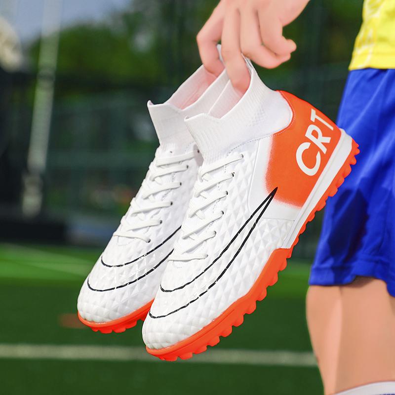 Fashion Professional Society Fußballschuh Männer High-Top Leder Leichte TF/FG Fünf-a-side Fußballschuhe Kinder Fußballschuhe Kinder