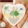 1Pc Heart‑Shaped 2D Flat Acrylic Hanging Pendant, Home Decor, Gift for Housewarming, Holiday Ornament for Halloween Christmas