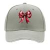 Glossy Red Ribbon Bow Illustration Graphic Sandwich Baseball Cap Unisex Women Sun Cap Outdoor Workouts Hat