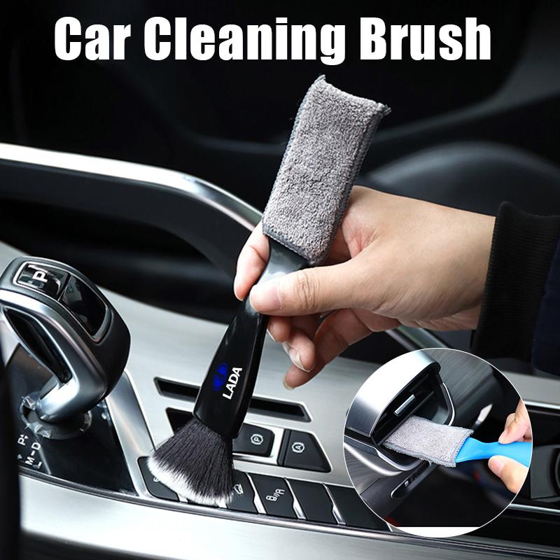 Car gadgets Vent Cleaning Brush with Dual Ended Design For Lada Vesta Niva Samara Kalina Largus Priora Xray Granta
