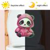 Bathroom Luminous Cute Pink Panda Toilet Seat Sticker Creative Self-Adhesive Beautify Home Decor
