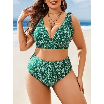 New Three-piece New Sexy Suit Split Swimsuit Color Printed Large Size Swimsuit