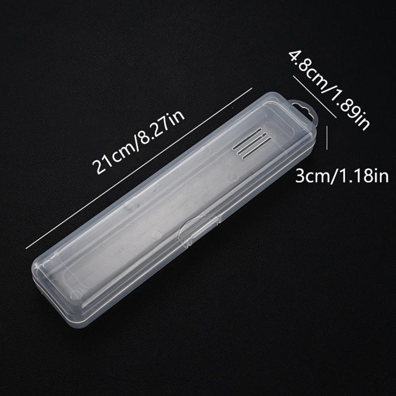 3 Pezzi Scatola Trasparente Portatile per Custodire lo Spazzolino da Denti Moderna in Plastica Traspirante Scatola da Viaggio per Custodire lo Spazzolino da Denti per Accessori da Viaggio all'Aperto