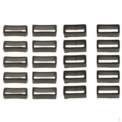 20 Pieces Rubber Replacement Watch Strap Loops Buckle Holder for Straps, Mm / 22mm