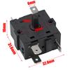 16A Gear Switch Rotary Switch 3 Pin 5Pin AC250V Black