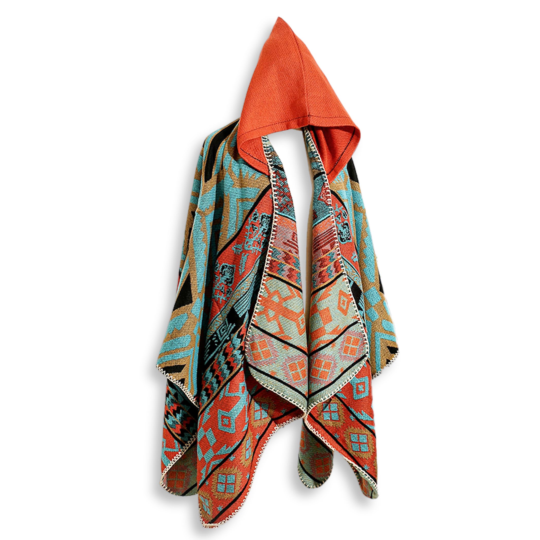 

Ортега Накидка с капюшоном для улицы, для холодной погоды и на каждый день, 135x150см, Пончо, Накидка, Стола, Плед, Унисекс, Домашняя одежда, Защита, (оранжевый) оранжевый