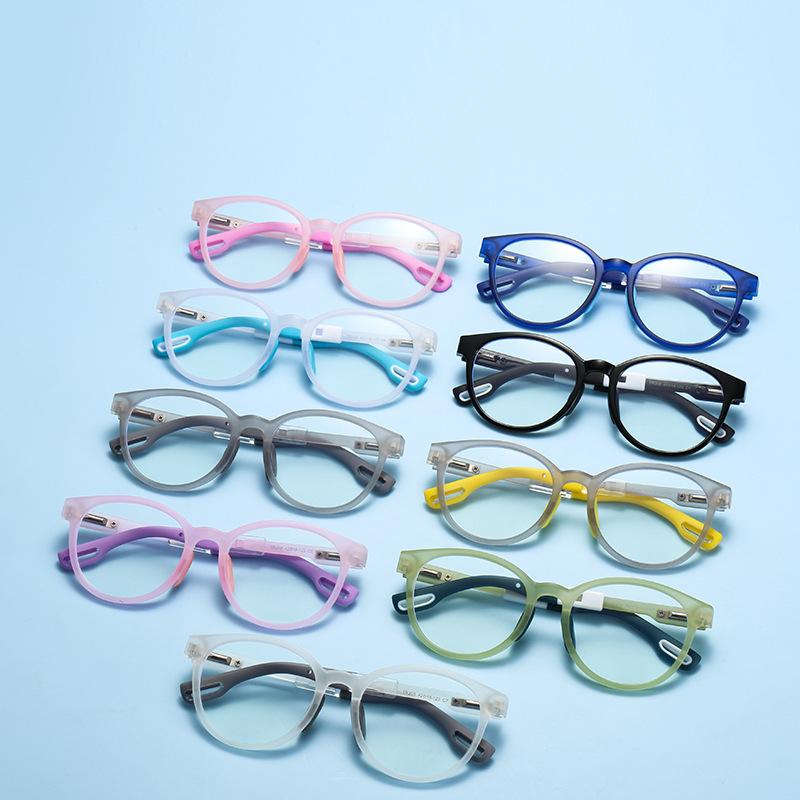 Kinder Tr90 Brillenrahmen Männlich und Grundschüler Anti-Blau Silikon Nasenpad Rahmen Weiblich Myopie Fortgeschrittene Brille