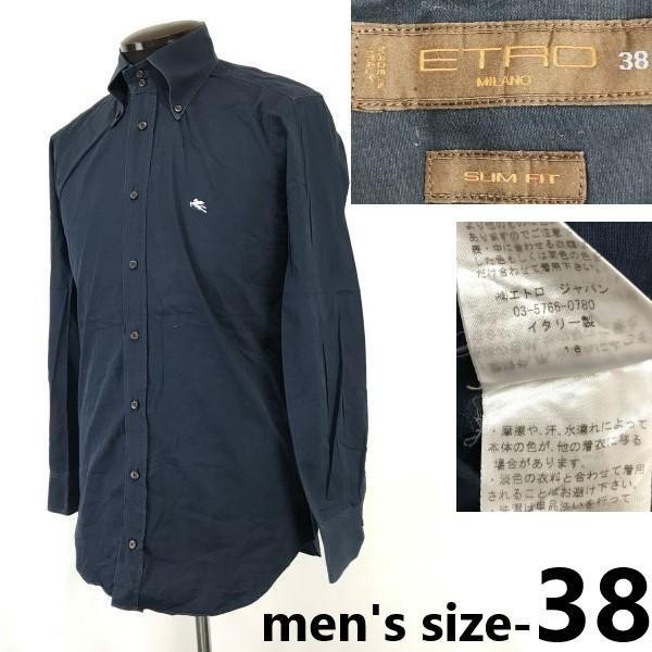 

ETRO long sleeve shirt men s 38 navy Etro Japan button down