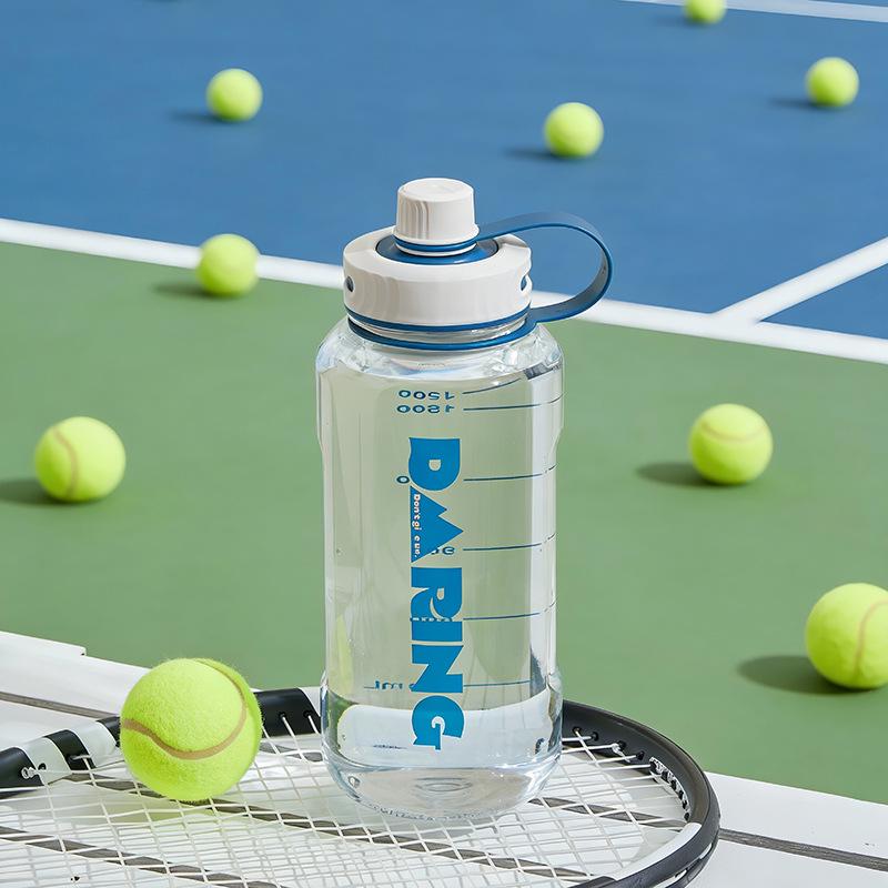Fuxing Large Capacity Portable Water Bottle for Men, Students, or Fitness - Durable Plastic Sports Cup. 1500ml