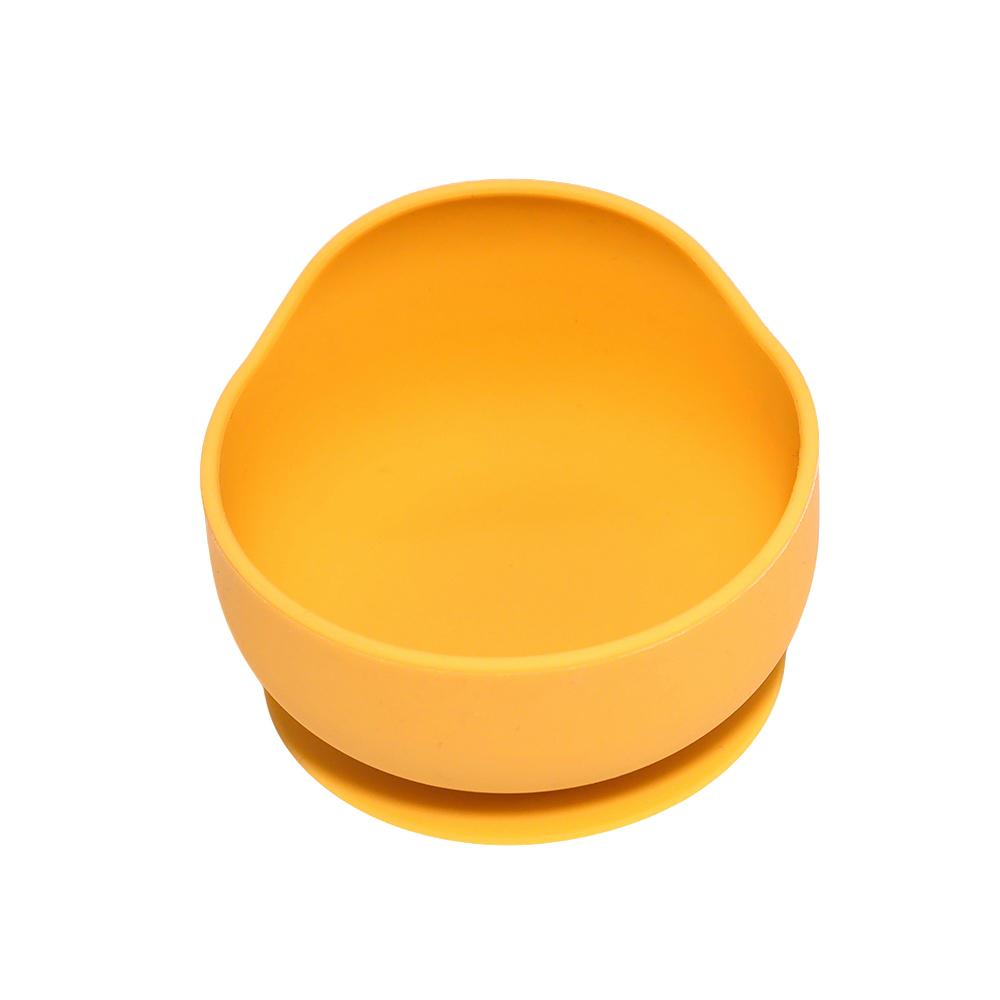 Silicone Children s Bowl Mini Suction Bowl Milk Powder Bowl Prevents Food from Spilling Silicone Material Suitable Ideal for Children жёлтый