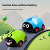 Tegneserie Insekt Friksjon Treghetsleketøybil for Barn Dobbeltsidige Trekk-tilbake-biler Leker med Lys Tidlig