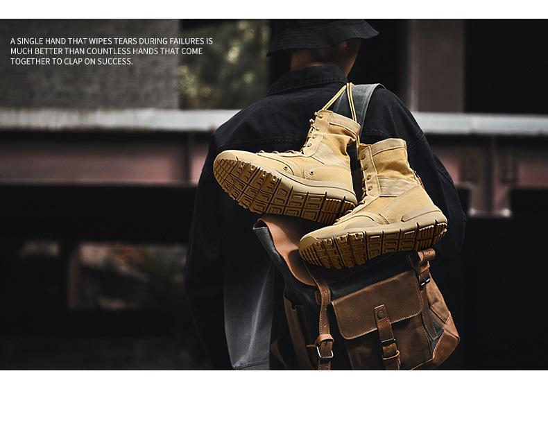 2024 Autumn Plus Size Outdoor High-Top Hiking Boots - Genuine Leather for Men & Women
