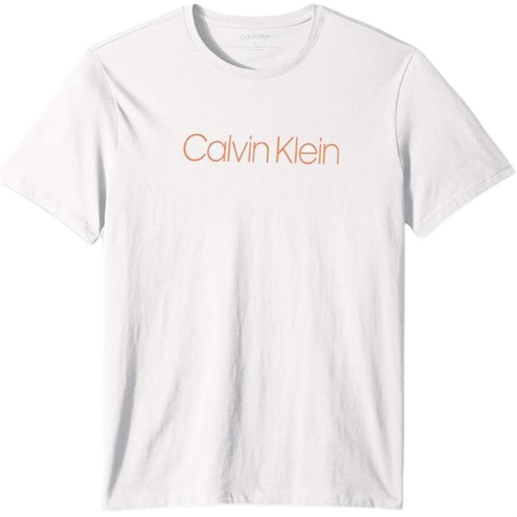 

Calvin Klein Letter Print Crew Neck Comfortable Short Sleeve T-Shirt Men Tops 40L6768 XL