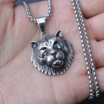 European and American Hip Hop HIPHOP Necklace Retro Old Tiger Head Pendant