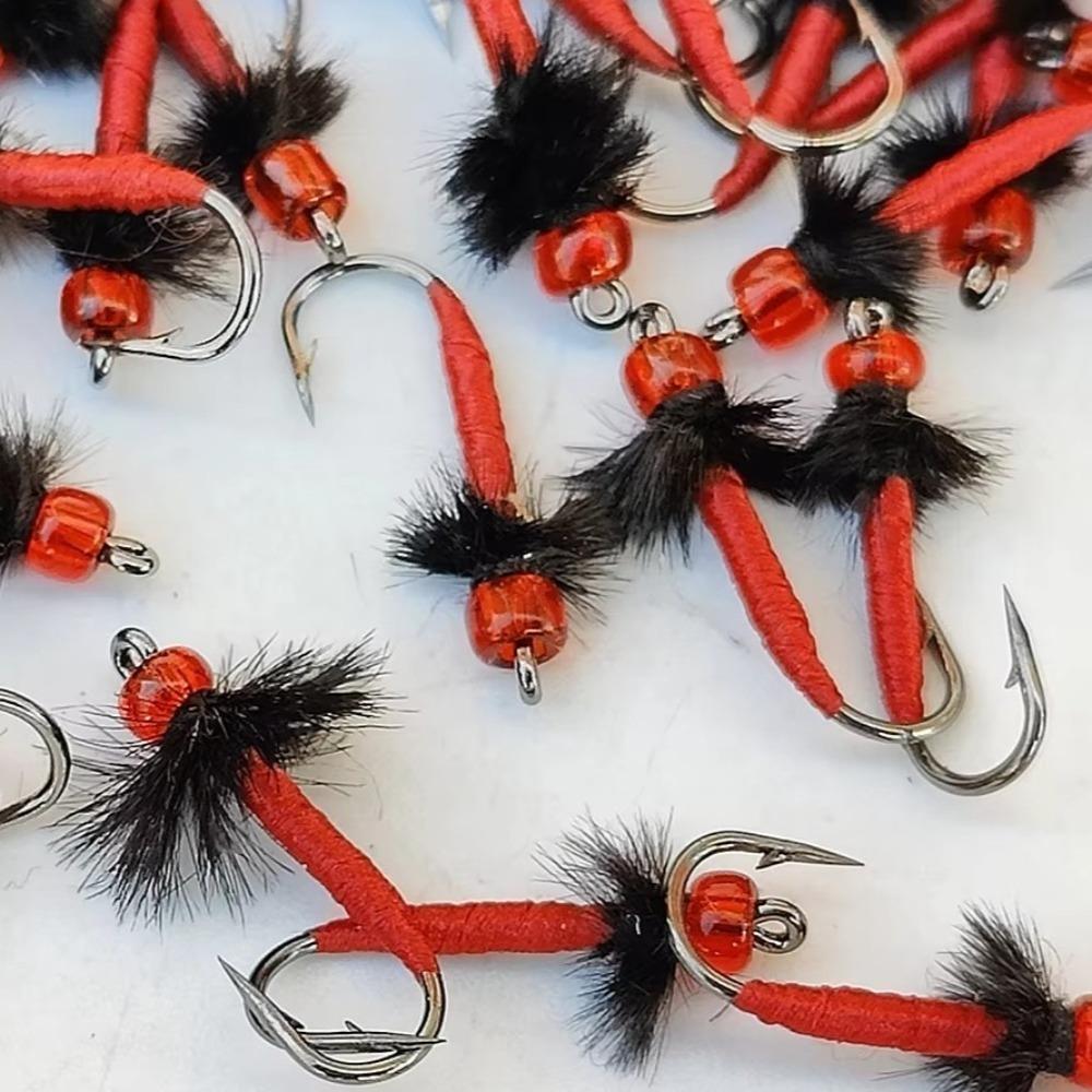 10pcs Bionic Design Bionic Fly Fishing Bait Insect Worm Flies Swim Baits  Fly Fishing
