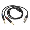 Y Splitter Dual 6.35mm Male To XLR Female 24K Gold Plated Dual 1/4 Inch To XLR Cable  Home Studio