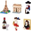 Kawada Nano Block Mini Nano France Set 1 Box 6 Pieces Assorted Building Blocks