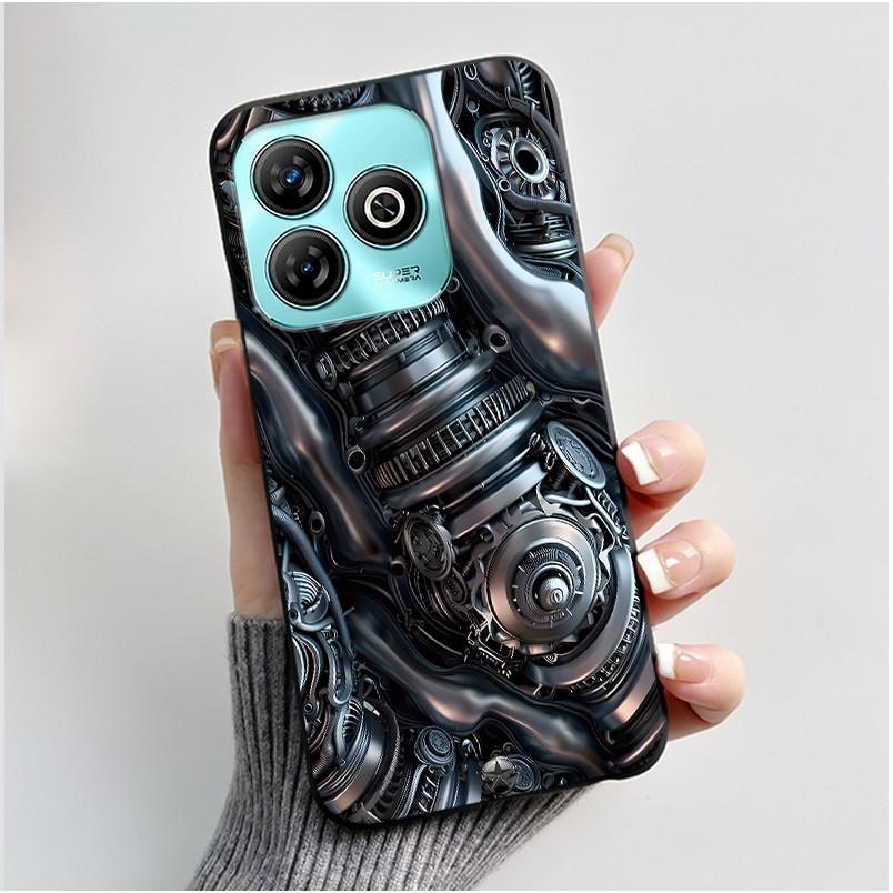 Phone Casing For ZTE Blade A75 4G Case Z2359 Luxury Dragon Cute Cool Boys Girls Black Matte Soft Silicone Protective Back Cover