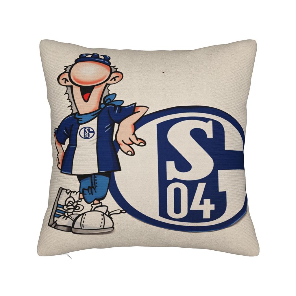 S-Schalke 04 team Pillow Case  Comfy Pillow Cover For Sofa Bedroom Home Decor Cute Funny Cushion Cover