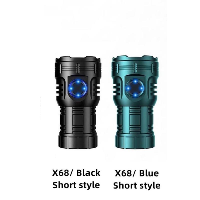 8xLed Palm High Bright Flashlight Usb Charging Portable Red Flash Light Torch Outdoor Pocket Hiking Magnet Work Car Repair 26350
