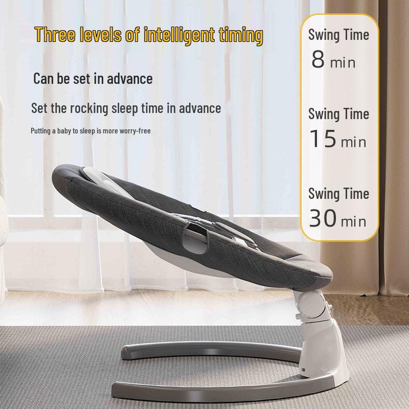 Electric Baby Rocking Chair with Music & Recliner - Newborn Sleep Aid Cradle