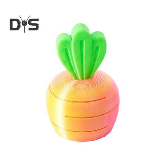 

Висувна іграшка-морква з 3D-друком Полегшення стресу Діти Підлітки Дорослі Портативна телескопічна імітація для подорожей Сенсорна іграшка Морква Непосида жовтий