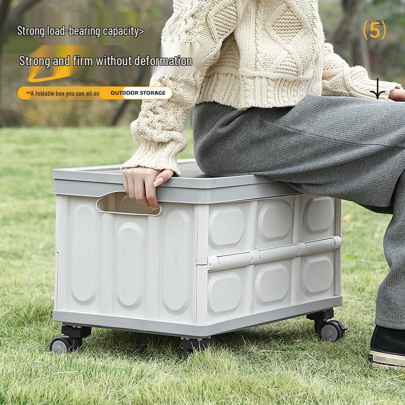 Folding Storage Box with Wheels and Pull Rod