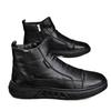 High-top winter velvet warm labor insurance cotton shoes black casual Martin leather shoes