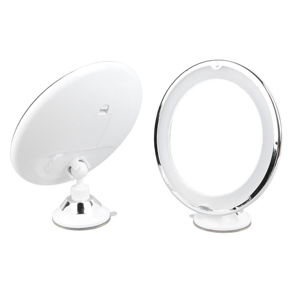 LED Makeup Mirror 10X Magnification Lighted Suction Cup Type Portable Cosmetic Mirror for Travel