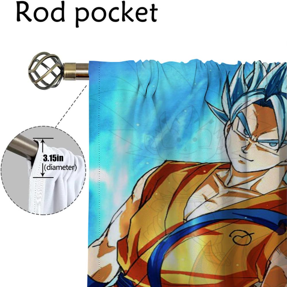 Tende da Cucina Camera dei Bambini D-Dragon-ballS Tende Antizanzare 2 Pezzi Tenda a Rullo per Finestra Tende Divisorie Tulle per Camera da Letto