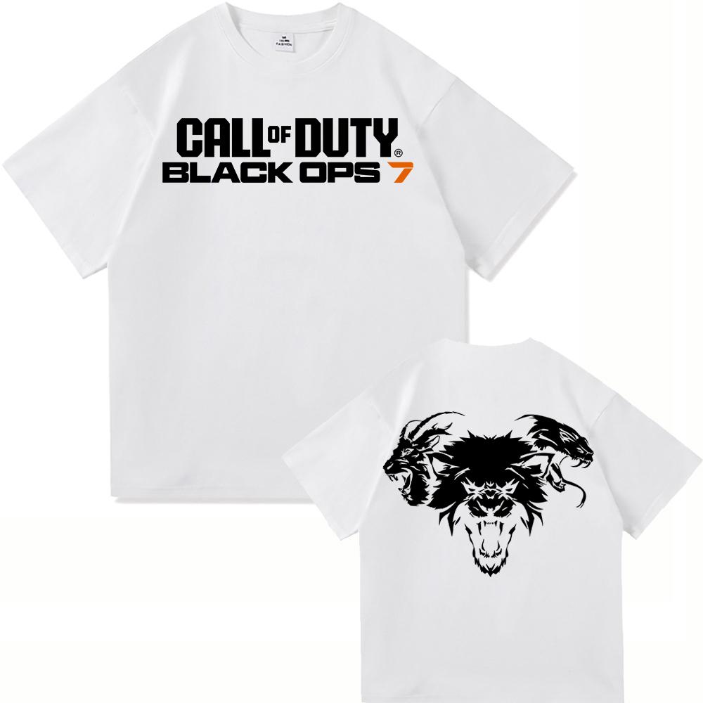 Call of Duty 7 Tričko Horká móda Pánské/Dámské Harajuku Estetické Vintage Tričko Vysoká kvalita Ležérní Cool Hra Bavlněná Trička