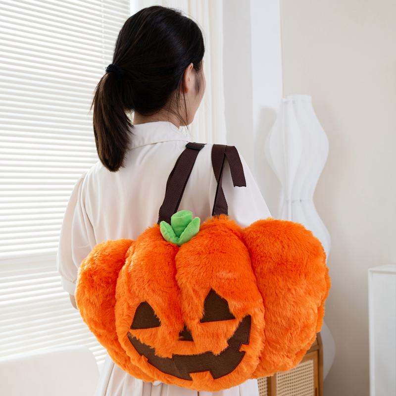 Uroczy Pluszowy Plecak Dynia Kawaii Modna Pluszowa Lalka FurBags Hallowmas Prezenty Świąteczne