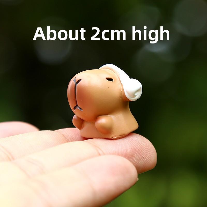 Capybara Toy Mini Figurine Resin Creative Relaxing Desktop Decor For Kids