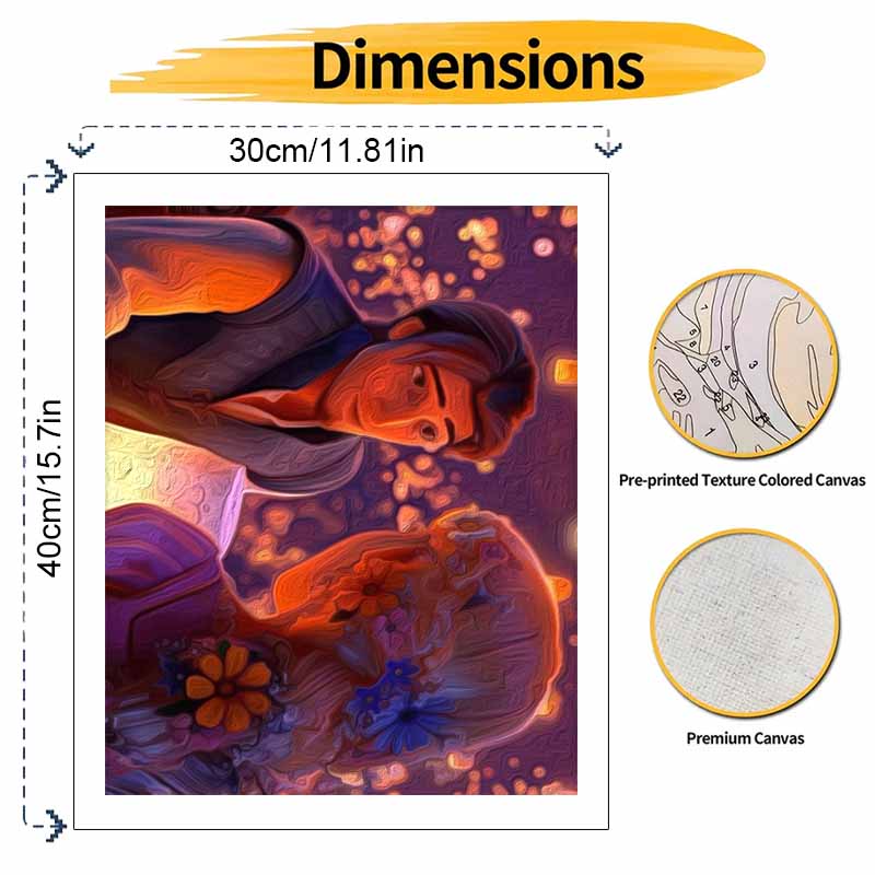 Disney Tangled Rapunzel Flynn Rider oil paint by numbers painting kit handmade diy home decoration gift