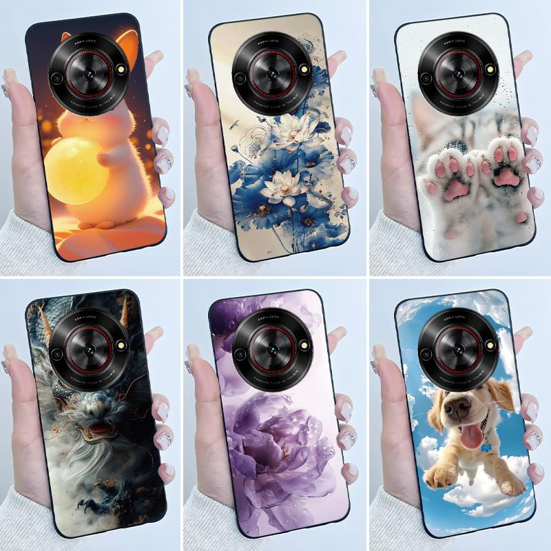 Phone Casing For ZTE Blade A75 5G Z2357N Nubia Focus 5G Case Luxury Dragon Cute Cool Boys Girls Black Soft TPU Back Shell Cover