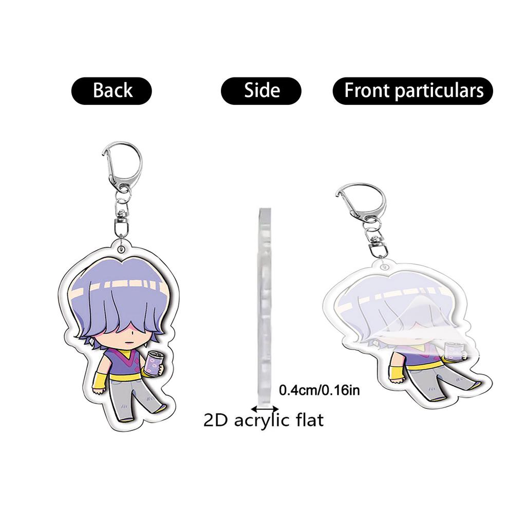 2d Acrylic Compass Support Stick Rocking Music Keychain Pendant Accessory
